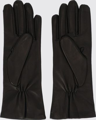 Orciani Classic Soft Lambskin Leather Gloves with Metal Logo