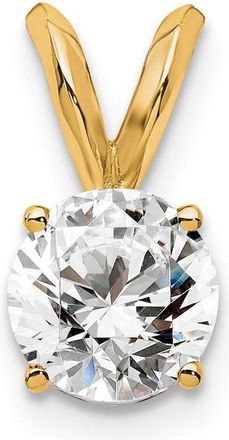 Diamond2Deal 14k Gold Round Lab Grown Diamond Solitaire Pendant (0.5ct, VS, G-H)