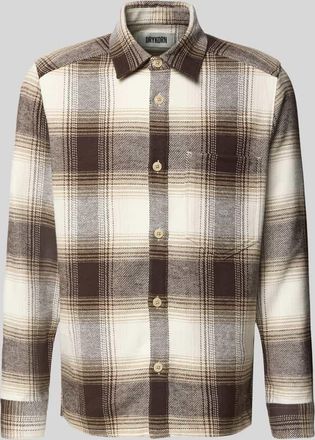 Drykorn Drykorn Regular Fit Overshirt mit Brusttasche Modell DIEGGO in Mittelbraun, Größe XL