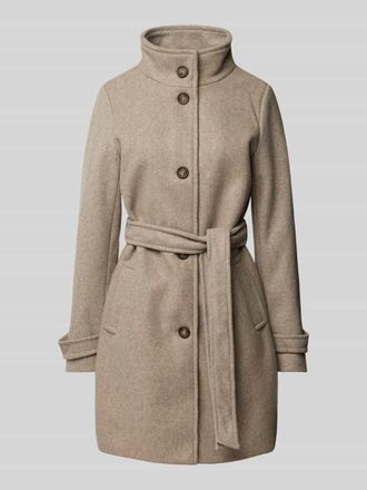 b.young B.Young Kurzmantel mit Stehkragen Modell CILIA in Mittelgrau Melange, Gr&ouml;&szlig;e 40