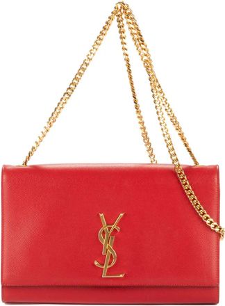 Saint Laurent Borsa a spalla con catena - Rosso