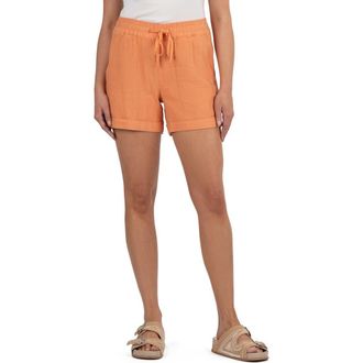 Kut from the Kloth Lelani Linen Blend Drawstring Shorts in Sunkist at Nordstrom Rack, Size X-Large