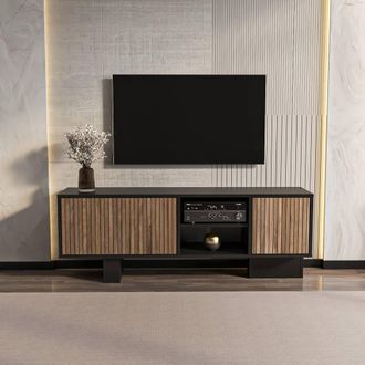 Decorotika Monaco TV Stand TV Unit for TVs up to 59 inches in Walnut