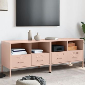 Berkfield Home TV Cabinets 2 pcs Pink 68x39x50.5 cm Steel