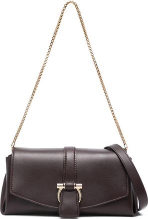 Ferragamo mini front-flap cross body bag - women - Calf Leather - OS - Brown