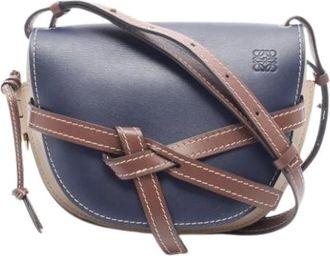 Loewe Pre-owned Cross Body Bag - Dames - Vintage Schoudertas - Blauw - ONE Size - Leer - Vintage