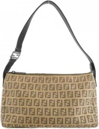Fendi Pre-owned Vintage Schoudertas - Dames - Vintage Schoudertas - Beige - ONE Size - Leer - Vintage