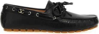 Valentino Garavani Driver Fastaway Loafer - Heren - Bootschoenen - Zwart - 42 EU - Leer - Schoenen