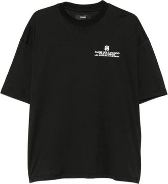 Amiri T-shirt met logoprint - Heren - T-shirts - Zwart - L - Katoen - Tops