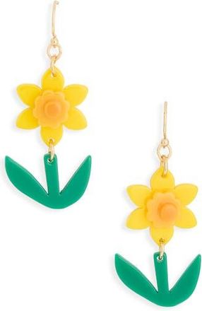 Leith Spring Daffodil Drop Earrings in Yellow Multi- Gold at Nordstrom Rack