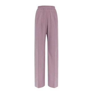 Dolce & Gabbana Broek met elastische tailleband - Dames - Broeken - Paars - Maat: S