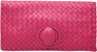 Bottega Veneta Pink Leather Clutch Bag (Pre-Owned)