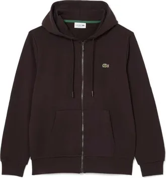 Lacoste Lightweight Cotton Fleece Zip Hoodie in Buffalo at Nordstrom, Size 4