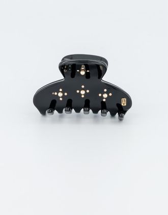 Alexandre de Paris En Pamoison Strass Acetate and Pearls Hair Claw Clip in Black at Nordstrom