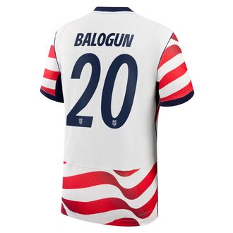 Nike Folarin Balogun USMNT 2026 Match Home Nike Mens Dri-FIT ADV Soccer Jersey in White | NN203943395-USM