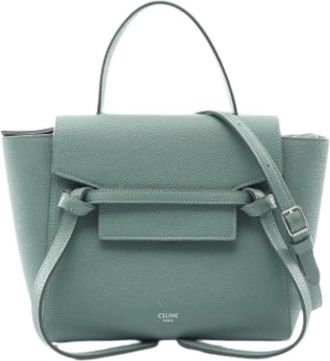 Celine Pre-owned Vintage Handbag - Dames - Vintage Handtas - Groen - ONE Size - Leer - Vintage