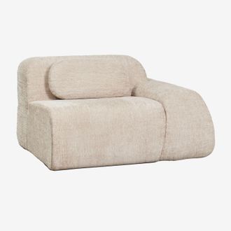 Sklum M&oacute;dulo Esquinero Derecho Con Reposabrazos Para Sof&aacute; Modular En Chenilla Envasado Al Vac&iacute;o Merida Sklum