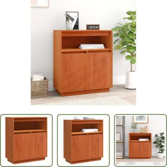 vidaXL vidaXL Credenza in pino - Credenza Marrone cerato 70 x 34 x 80 cm Pino massello