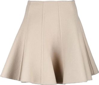 Ermanno Scervino Flared Skirt Virgin Wool - Beige