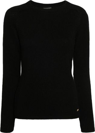 Tom Ford logo-plaque cashmere jumper - women - Cashmere - L - Black