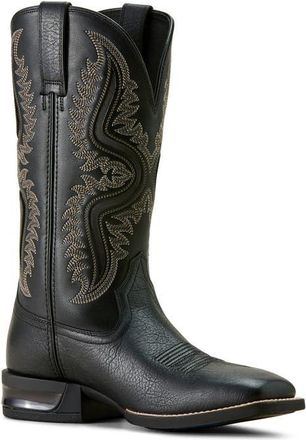 Ariat Captivate Wide Square Toe Cowboy Boot in Black at Nordstrom, Size 10.5