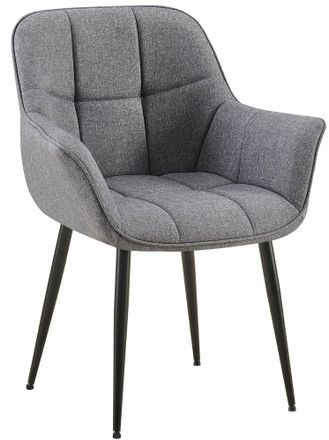 Clp Clp - Silla De Comedor Roseville En Tela O Polipiel Gris Oscuro Tela