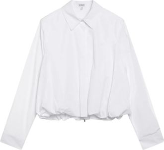 Loewe Katoenen blouse - Dames - Overhemden - Wit - S - Katoen - Overhemden