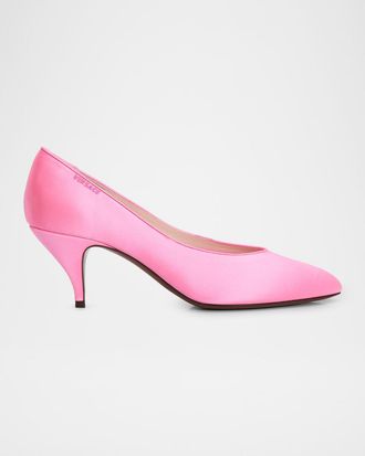 Versace 65mm Medusa Satin Pumps