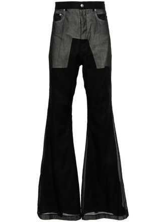 Rick Owens Pantaloni svasati Lido - Nero
