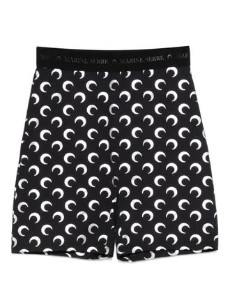 Marine Serre moon -printed shorts - Black