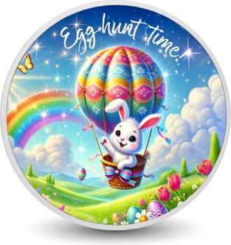 OEM Hora De La B&uacute;squeda De Huevos: Moneda De Plata De 1 Oz De La Aventura Del Globo Del Conejito