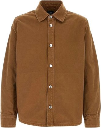 A.P.C. A.p.c., Overhemden, Heren, Bruin, S, Surchemise
