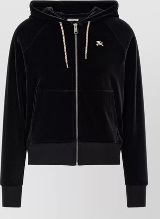 Burberry cotton velvet hoodie