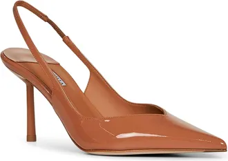Le Silla Womens Slingback Pumps Vivienne Cuba Brown Vinyl Polyurethane Sandal