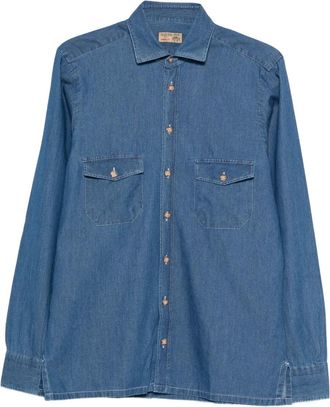 Barba pocket button shirt - Blue
