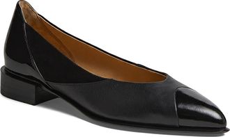 Django & Juliette Emberta Pointed Toe Flat in Black Mix Leather at Nordstrom, Size 39