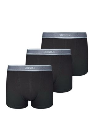 Siksilk Mens Black Pack of 3 Boxer Shorts XXL