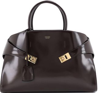 Ferragamo Hug Top Handle Bag Leather Large