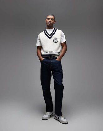 Tommy Hilfiger Athleisure - Smanicato color crema con scollo a V-Bianco