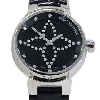 Louis Vuitton Pre-owned Vintage Polshorloge - Dames - Vintage Horloges - Zwart - ONE Size - Leer - Vintage