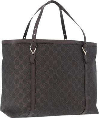Gucci Pre-owned Tote Bags, female, Brown, Size: ONE SIZE Pre-owned Vintage GG Canvas Tote