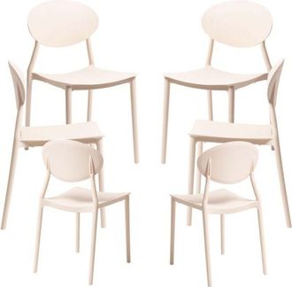Regalos Miguel Packs Sillas Jardín - Pack 6 Sillas Bután - Beige