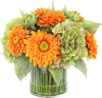 Creative Displays Inc. Handmade Dahlia, Rose & Ranunculus Fall Arrangement In A Ceramic Pot