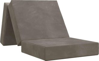 vidaXL Sof&aacute; Cama Plegable 75 X 63 X 45 Cm Gris Claro Vidaxl