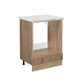 Vicco Armario Para Horno Empotrado R-line, Roble Artesanal, 60 Cm Et M&aacute;rmol
