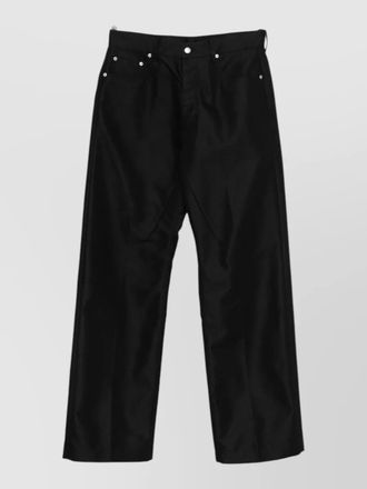Rick Owens cotton wide-leg low-rise jeans