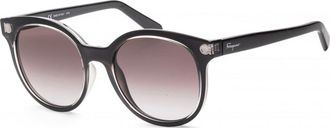 Ferragamo Womens SF833S 53 5319001 Fashion Sunglasses - Black - One Size