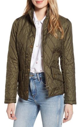 Barbour Flyweight Quilted Jacket in Olive at Nordstrom, Size 10 Us