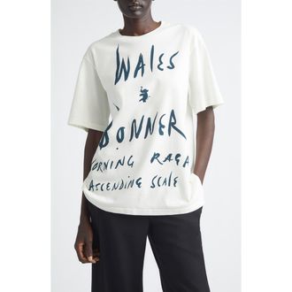 Wales Bonner Raga Oversize Cotton Graphic T-Shirt in Ivory at Nordstrom, Size X-Small
