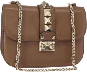 Valentino Pre-owned Cross Body Bags, female, Brown, Size: ONE SIZE Pre-owned Leather Shoulder Bag